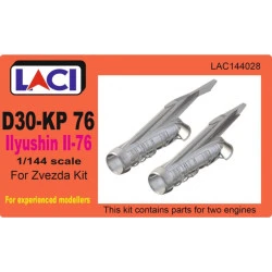 Laci 144028 1/144 D30-kp 76 Engines 2pcs For Ilyushin Il-76 Zvezda Kit
