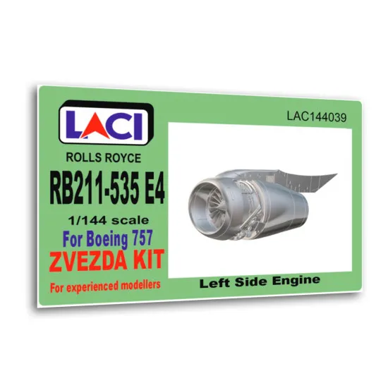 Laci 144039 1/144 Rolls Royce Rb211-535 E4 Left Side Engine For Boeing 757 For Zvezda Kit