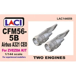 Laci 144059 1/144 Cfm56-5b Engines 2pcs For Airbus A321 Ceo Zvezda Kit Resin