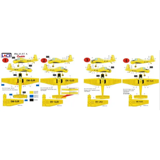 Laci 145001 1/144 Zlin Let Z-37a Cmelak Bumblebee Resin Czech Aircraft Model