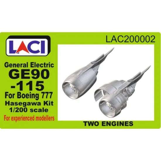 Laci 200002 1/200 General Electric Ge90-115 Engines 2pcs Boeing 777 Hasegawa Kit