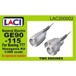 Laci 200002 1/200 General Electric Ge90-115 Engines 2pcs Boeing 777 Hasegawa Kit