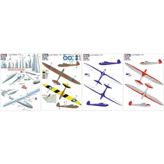Laci 730004 1/72 Slingsby T9 Kirby Kite Bga 400 Uk Single-seat Sport Glider