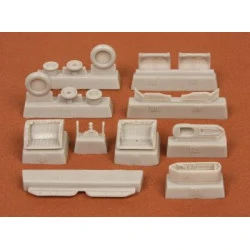 Sbs 72008 1/72 Mig 21bis Wheel Bays And Wheels For Zvezda Kit Resin Model