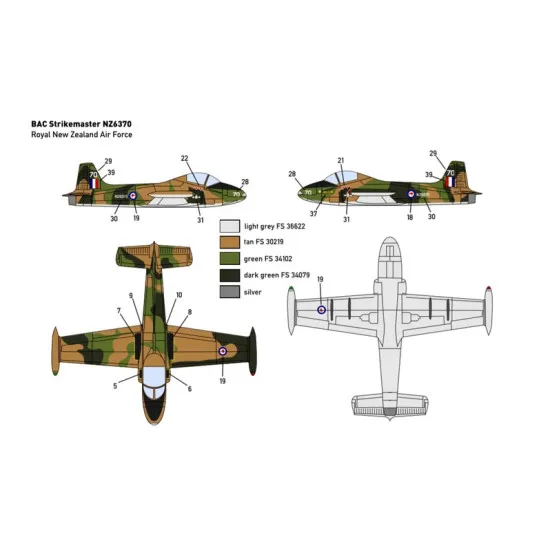 Miniwing 321 1/144 Bac Strikemaster Light Attacker New Zealand Saudi Arabia / Ecuador Aircraft