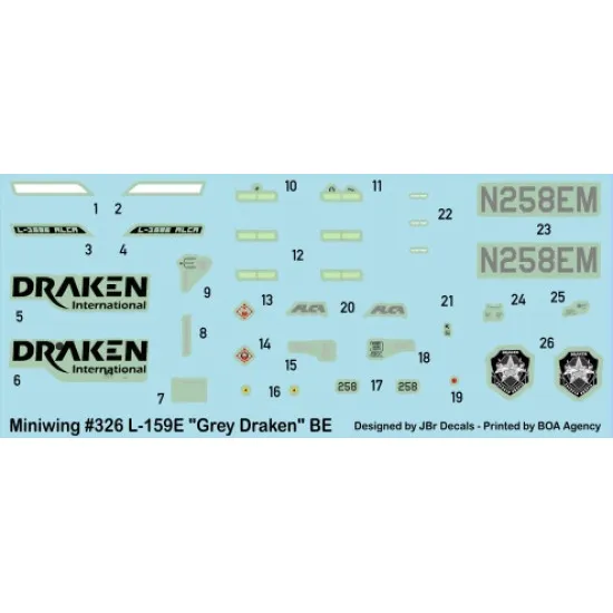 Miniwing 326 1/144 Aero L-159e Alca Draken Internation Light Attack Jet Aircraft