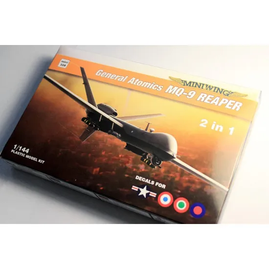 Miniwing 328 1/144 General Atomics Mq-9 Reaper Us Uav Attacker Raf Usaf Fr It 2 Kits Miniwing 328 1/144 General Atomics Mq-9 Reaper Us Uav Attacker Raf Usaf Fr It 2 Kits