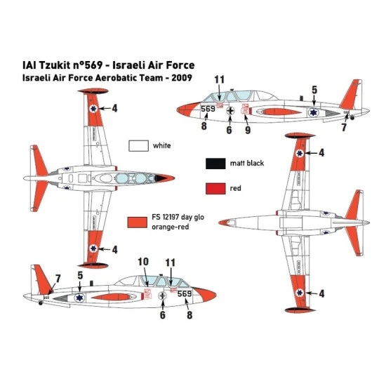 Miniwing 352 1/144 Fouga Cm.170 Magister French Jet Trainer Aircraft Israeli Af
