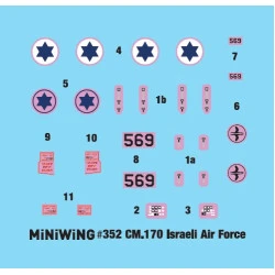 Miniwing 352 1/144 Fouga Cm.170 Magister French Jet Trainer Aircraft Israeli Af