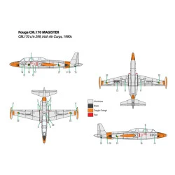 Miniwing 354 1/144 Fouga Cm.170 Magister French Jet Aircraft Irish Air Force