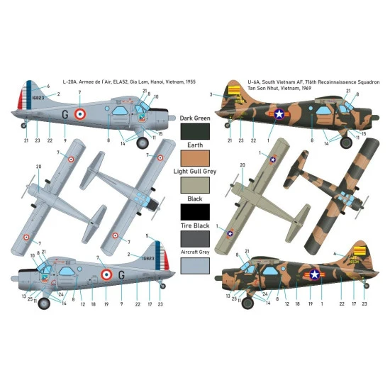 Miniwing 360 1/144 De Havilland Canada L-20a Beaver In Vietnam War Aircraft