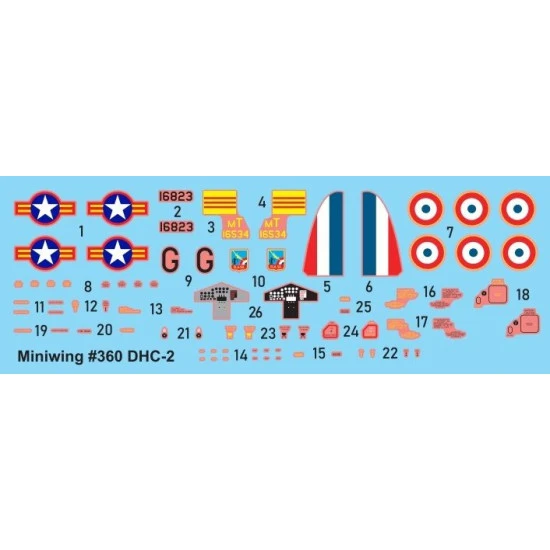 Miniwing 360 1/144 De Havilland Canada L-20a Beaver In Vietnam War Aircraft