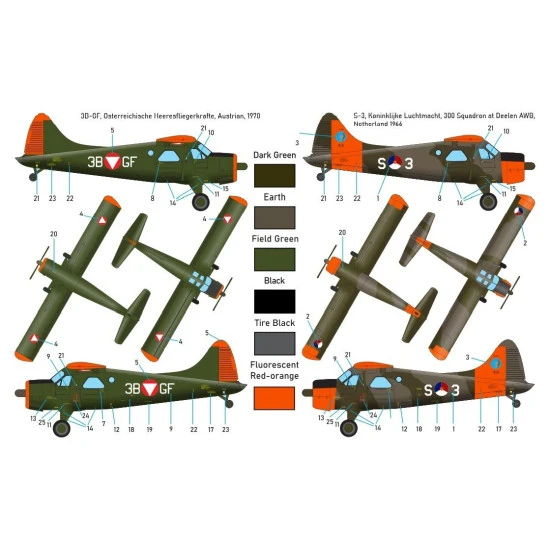 Miniwing 361 1/144 De Havilland Canada U-6a / European Service Aircraft