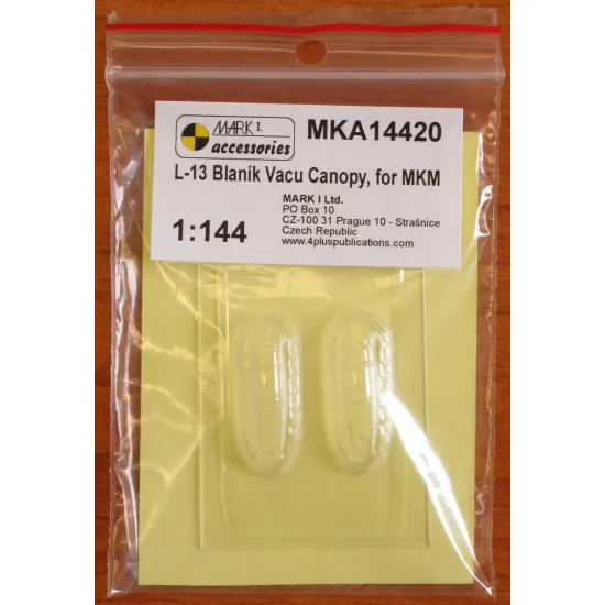 Mark I Mka14420 1/144 L-13 Blanik Vacu Canopy 2 Pcs For Mkm