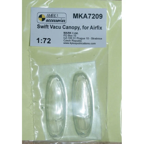 Mark I Mka7209 1/72 Supermarine Swift Fr.5 Vacu Canopy 2 Pcs For Airfix