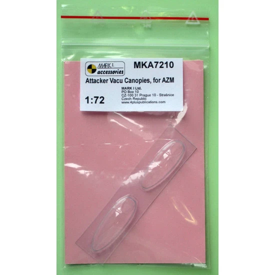 Mark I Mka7210 1/72 Supermarine Attacker F.1/Fb.2 Vacu Canopy 2 Different Types