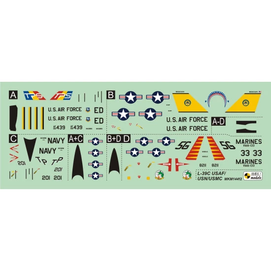 Mark I Mkm144012 1/144 Aero L-39c/Zo Albatros In Usaf Usn And Usmc Colours