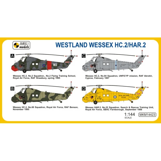 Mark I Mkm144023 1/144 Westland Wessex Hc.2/Har.2 Raf Workhorse Helicopter