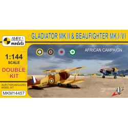 Mark I Mkm144057 1/144 Gladiator And Beaufighter African Campaign Fighters 2pcs