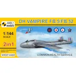 Mark I Mkm144068 1/144 Dh De Havilland Vampire Fb.5 Commonwealth Service 2in1