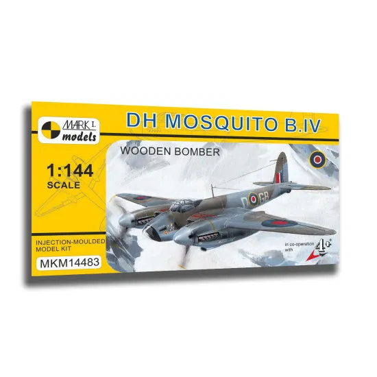 Mark I Mkm144083 1/144 De Havilland Mosquito B.iv Wooden Bomber Raf Aircraft