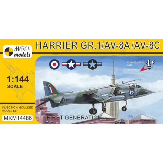 Mark I Mkm144086 1/144 Hawker Harrier Gr.1a/Av-8a/C First Generation Raf V/Stol