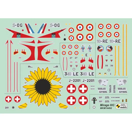 Mark I Mkm144092 1/144 Mirage Iiic Delta-wing Fighter French Jet Fighter