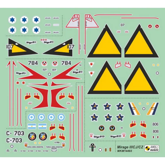 Mark I Mkm144093 1/144 Mirage Iiicj/Cz Mach 2 Warrior French Jet Fighter