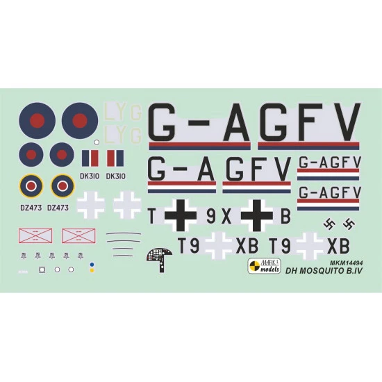 Mark I Mkm144094 1/144 De Havilland Mosquito Dh.98 Pr.iv/B.iv Special Liveries