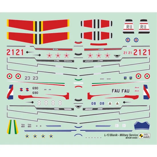 Mark I Mkm144095 1/144 L-13 Blanik Military Service Czech Two-seater Glider 2pcs