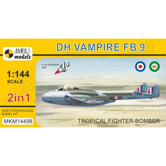 Mark I Mkm144098 1/144 De Havilland Vampire Fb.9 Tropical Fighter-bomber 2in1