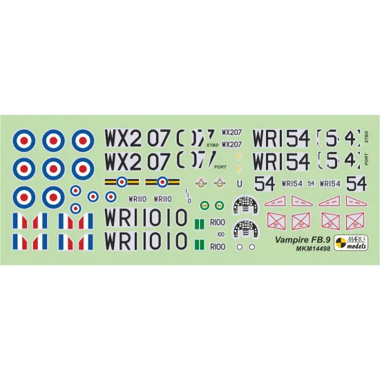 Mark I Mkm144098 1/144 De Havilland Vampire Fb.9 Tropical Fighter-bomber 2in1