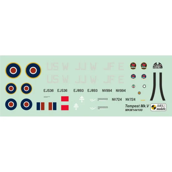 Mark I Mkm144100 1/144 Hawker Tempest Mk.v Le Grand Cirque Raf Fighter Wwii