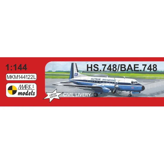 Mark I Mkm144122 1/144 Hawker Siddeley Hs.748 Aerospace Bae.748 Civil Livery