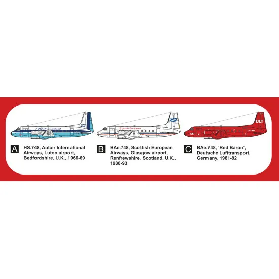 Mark I Mkm144122 1/144 Hawker Siddeley Hs.748 Aerospace Bae.748 Civil Livery