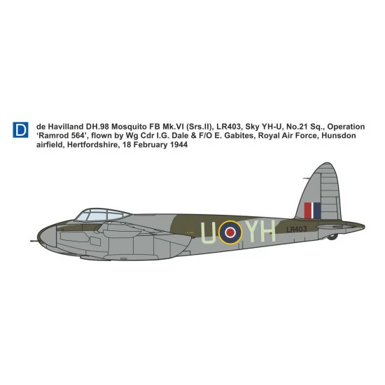 Mark I Mkm144124 1/144 De Havilland Dh.98 Mosquito Fb.vi Amiens Prison Raid