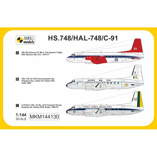 Mark I Mkm144130 1/144 Hawker Siddeley Hs.748/Hal-748 Vip Service Uk Airliner