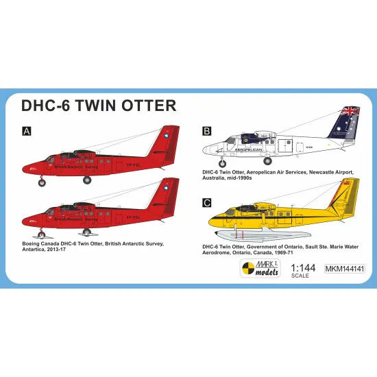 Mark I Mkm144141 1/144 De Havilland Dhc-6 Twin Otter Twotter Uk Australia Canada