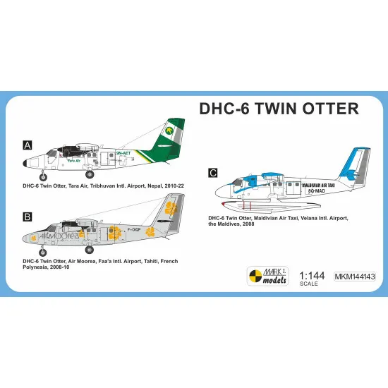 Mark I Mkm144143 1/144 De Havilland Dhc-6 Twin Otter Twotter Holiday Season