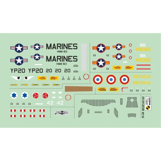 Mark I Mkm144148 1/144 Sikorsky H-34 In Combat Vietnam Algeria Israel Helicopter