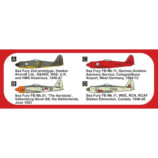 Mark I Mkm144164 1/144 Hawker Sea Fury Special Schemes Aircraft