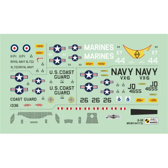Mark I Mkm144173 1/144 Sikorsky H-34 Special Service Helicopter Limited Edition