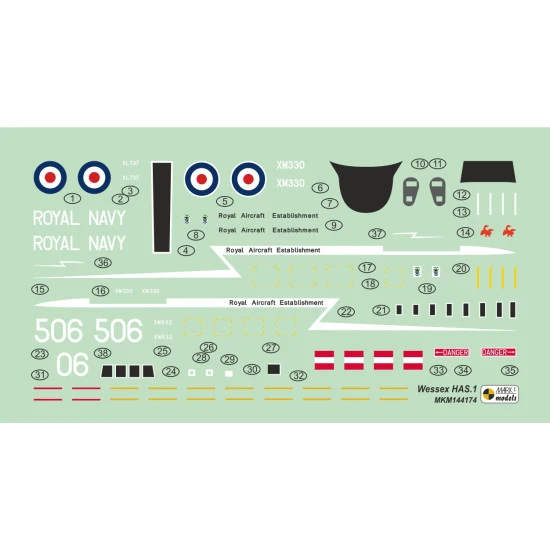 Mark I Mkm144174 1/144 Westland Wessex Has.1 Early Helicopter Limited Edition