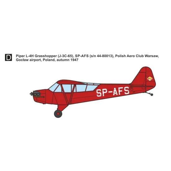 Mark I Mkm144178 1/144 Piper L-4 Grasshopper Pleasure Flying Aircraft
