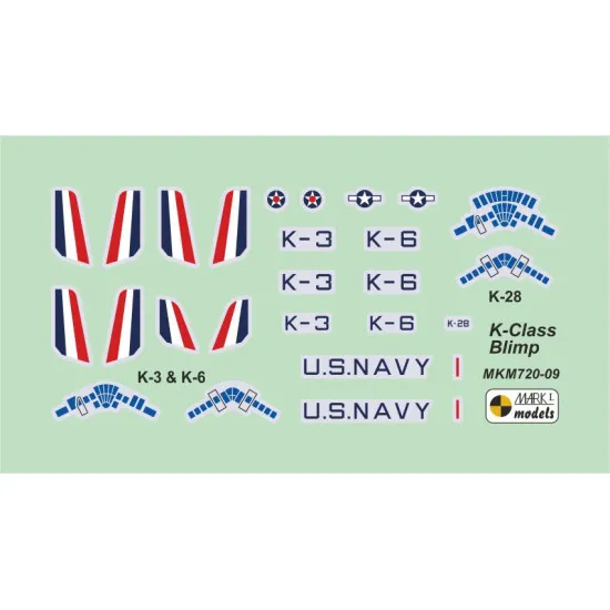 Mark I Mkm720-09 1/720 Goodyear K-type Blimp Early Production Non-rigid Airship