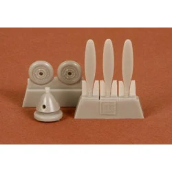 Sbs 72007 1/72 P 39q N Propeller Set And Main Wheels For Academy Kit Resin Model