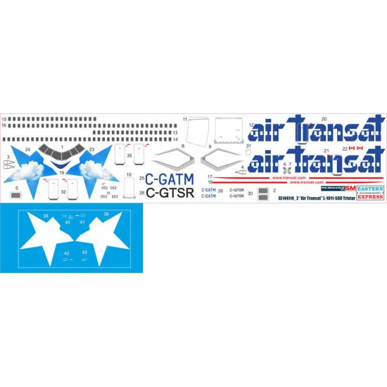 1/144 EASTERN EXPRESS L-1011-500 TRISTAR AIR TRANS AIRLINER MODEL KIT EE144114-02