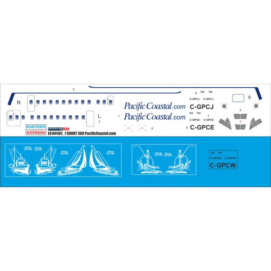 EASTERN EXPRESS 1/144 AIRCRAFT SHORT 360 AMERICAN EAGLE EE144105