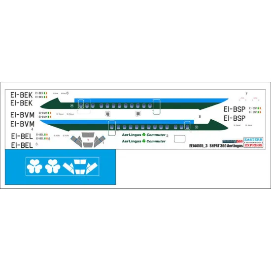 EASTERN EXPRESS 1/144 AIRCRAFT SHORT 360 AER LINGUS EE144105-03