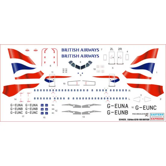 EASTERN EXPRESS 1/144 AIRLINER A318-100 BRITISH AIRWAYS EE14429-01